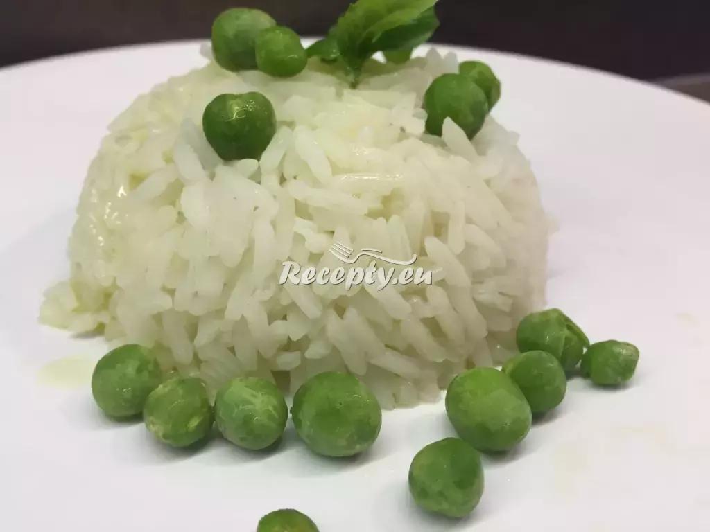 Dušená rýže s hráškem recept  rýžové pokrmy