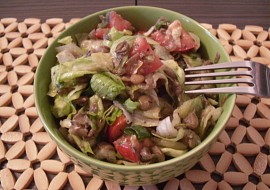 Čočkový salát se zeleninou  studený i teplý recept