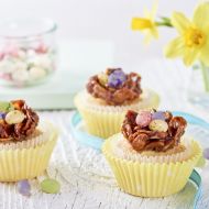 Cupcakes s čokoládovými hnízdy recept