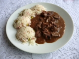 Vepřová játra se šunkovou rýží recept