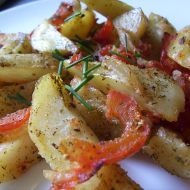 Grilované brambory s rajčaty recept