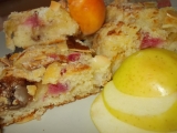 Lehký reveňovo  jablečný koláč s mandlovou drobenkou recept ...