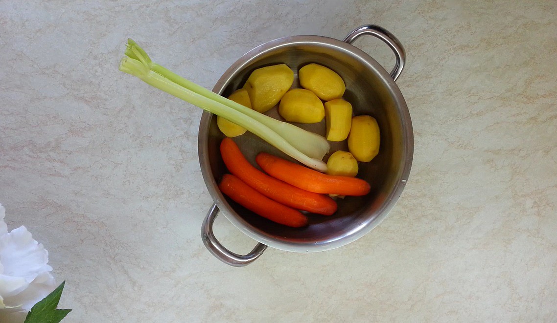 Bramborová kaše  zeleninová recept