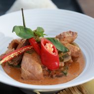 Červené curry s kachnou recept
