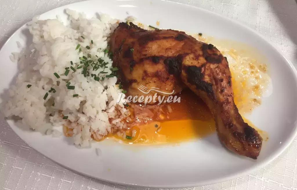 Pečené kuřecí stehno s rýží recept  drůbeží maso