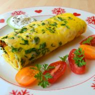 Sýrová omeleta s pažitkou recept