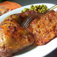 Pečené kuře s cuketou a rajčaty recept