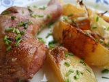 Kuře na česneku v bramborách recept