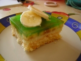Banánové řezy se zeleným želé recept