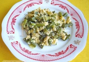 Zelené fazolky s vejci