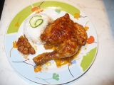 Marinované kuře s pečeným česnekem recept
