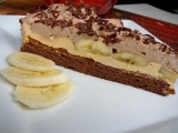 Čoko-karamelový řez s restovaným banánem recept