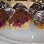 Mramorové muffiny s třešněmi recept