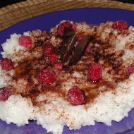 Rýžová kaše s malinami recept