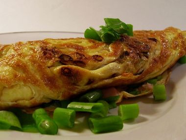 Omeleta s kuřecím masem
