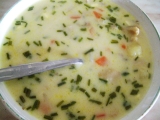 Smetanovo-sýrová polévka s hlívou recept