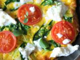 Špenátová omeleta s rajčátky recept