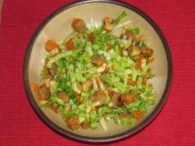 Žampinový salát  vegan