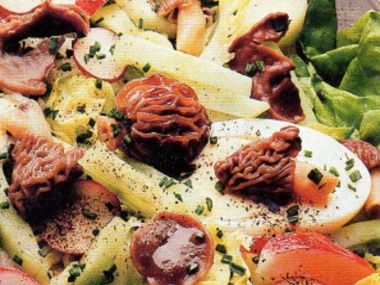 Jarní houbičkový salát