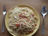Špagety s červenou paprikou recept