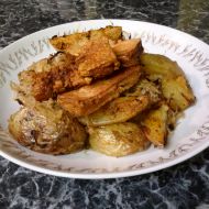 Pečené brambory s kysaným zelím a tofu recept