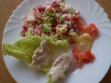 Zeleninový salát s kuřecím masem recept