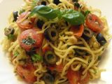 Špagety s ančovičkou, olivami a bazalkou recept
