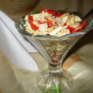 Těstovinový salát s králičím masem recept