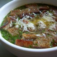 Česneková polévka s krutony recept