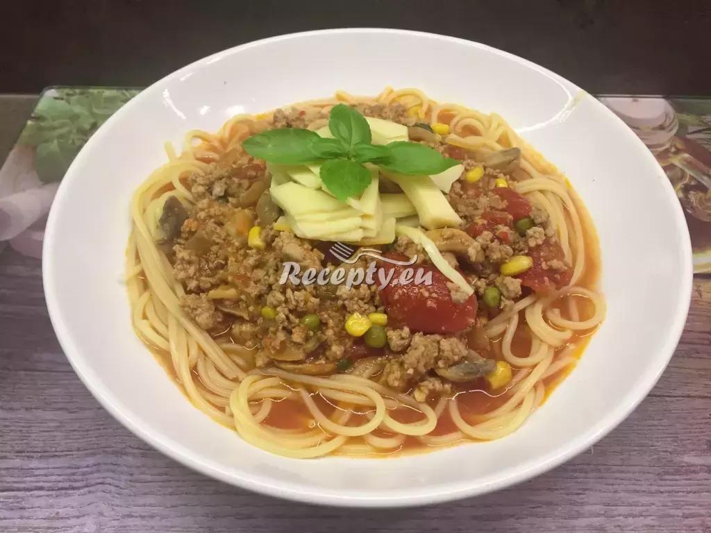 Špagety s mletým masem recept  mleté maso