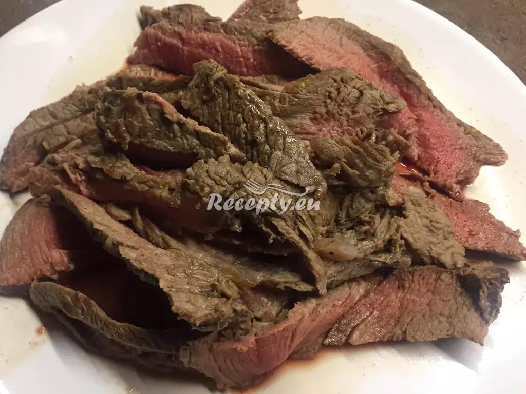 Flank steak podle tatínka recept  hovězí maso