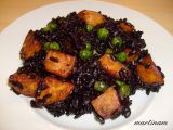 Černá rýže s restovanými batáty recept