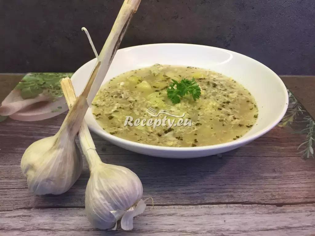Selská česneková polévka recept  polévky