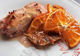 Kuře na pomerančích s brusinkami recept