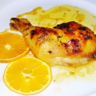 Pečená kuřecí stehno na másle, pomerančích a tymiánu recept ...