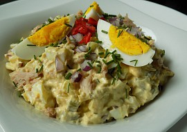 Vajíčkový salát s tuňákem recept