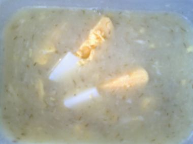 Koprová polévka s vařenými vejci