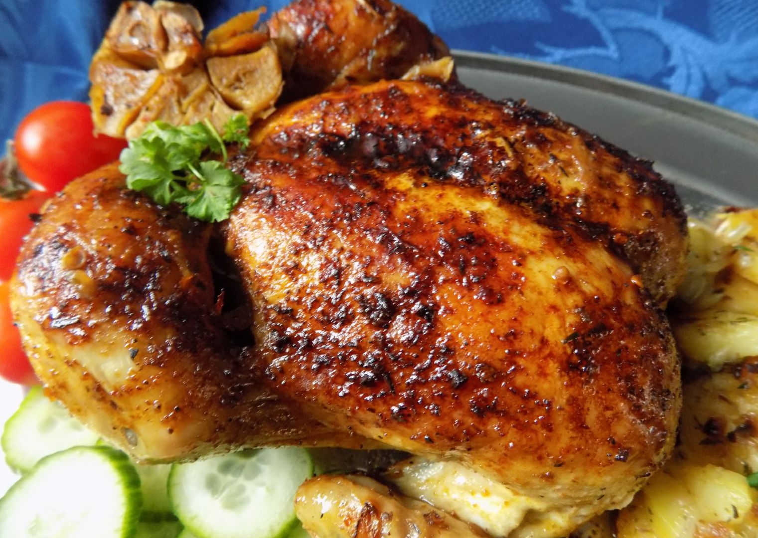 Pomalu pečené kuře v pečícím sáčku na cibuli recept