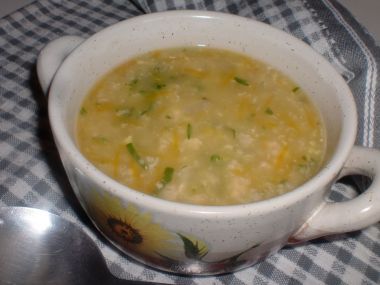 Rychlá vločková polévka s vejci
