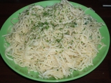 Špagety s česnekovou omáčkou recept