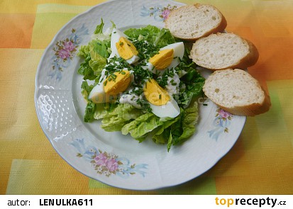 Hlávkový salát s vařenými vejci recept