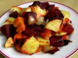 Pečená zelenina s červenou řepou a jablky recept