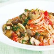Špagety s houbami recept