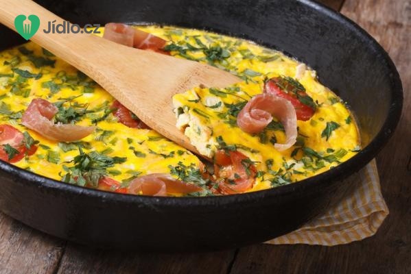 Šunková omeleta s hráškem recept