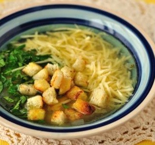 Recept Česneková polévka se sýrem