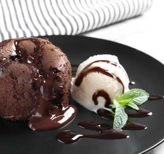 Čokoládový lávový koláč recept