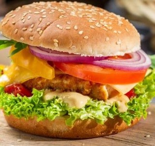 Hamburger s kuřecím masem recept