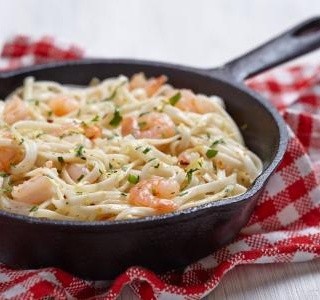 Italské těstoviny s krevetami recept