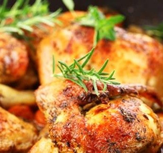 Marinované kuře a křupavé smažené knedlíky