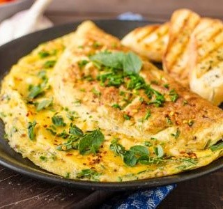Omeleta se špenátem recept